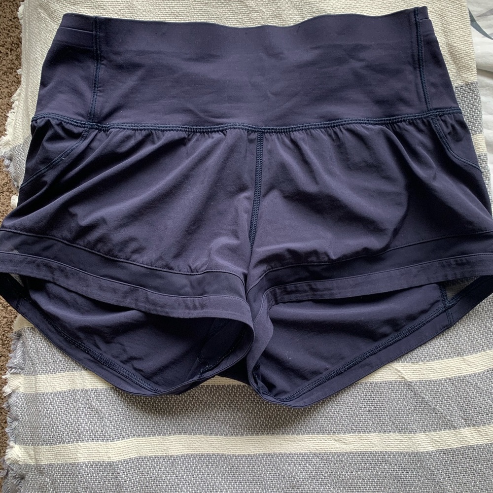 Navy lululemon shorts